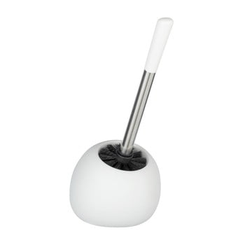 Perie de toaletă cu suport din ceramică wenko polaris, alb mat