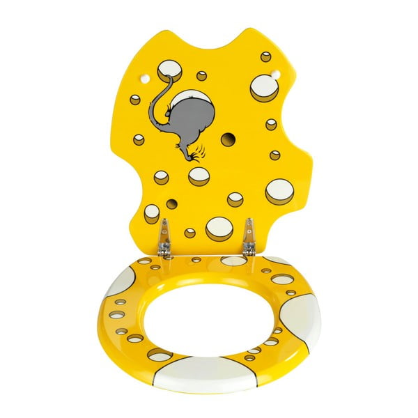 Žluté toaletní prkénko Wenko Micro