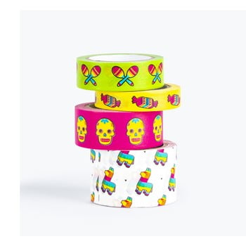 Set 4 role benzi decorative washi just mustard pinata