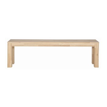 Bancă din lemn de stejar woood largo, 160 cm, natural