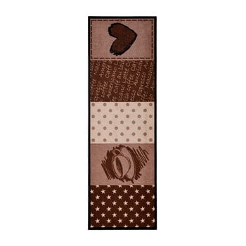 Covor de bucătărie Hanse Home Coffee Heart, 50 x 150 cm, maro