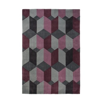Covor flair rugs scope purple, 160 x 230 cm, gri-mov