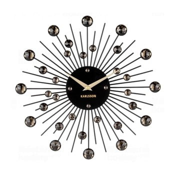 Ceas de perete karlsson sunburst, negru