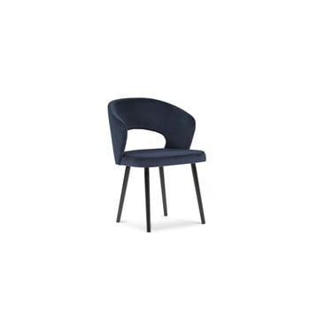Scaun cu înveliș de catifea windsor & co sofas elpis, albastru închis