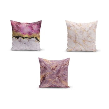 Set 3 fețe de pernă minimalist cushion covers pinkie cassie, 45 x 45 cm