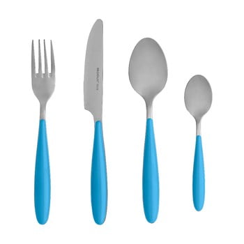 Set 4 tacâmuri din inox brandani ginger, albastru
