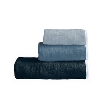 Set 3 prosoape Linen Couture Toalla Blue Gardient