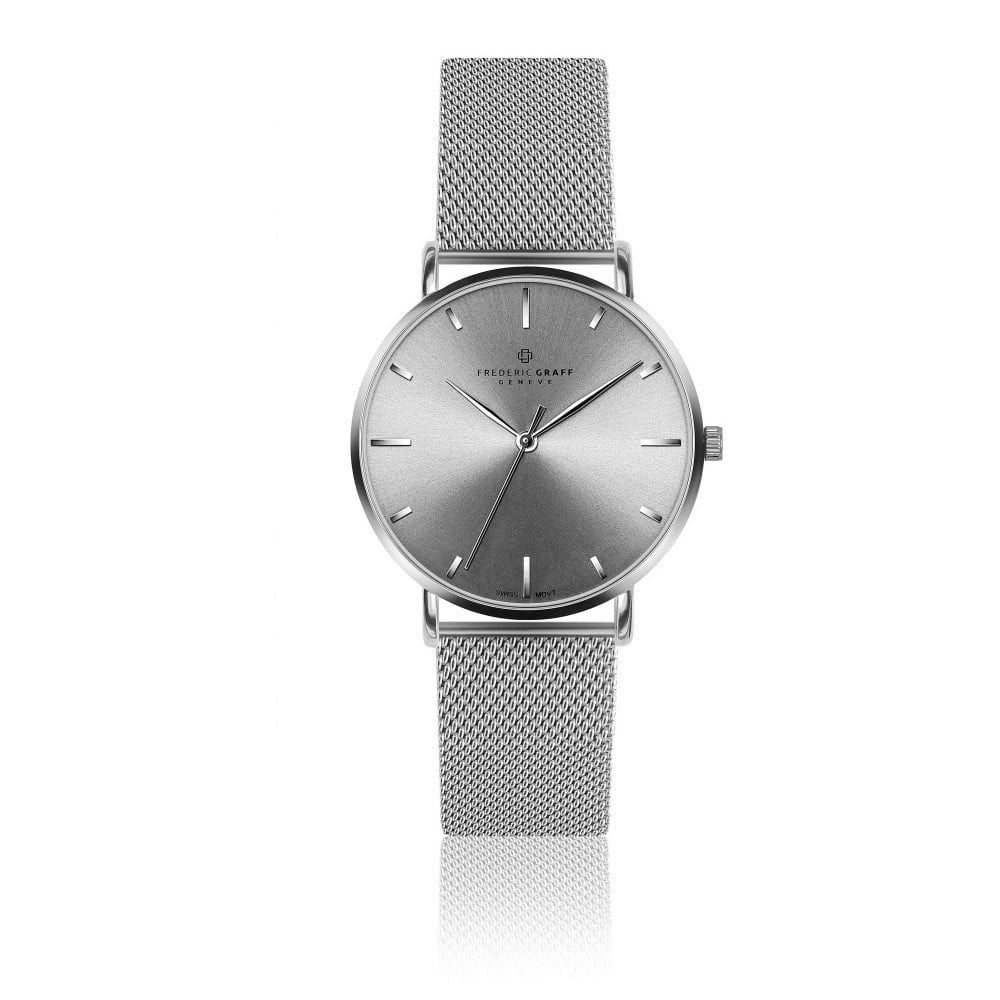 Unisex hodinky s páskem ve stříbrné barvě z nerezové oceli Frederic Graff Pantejo