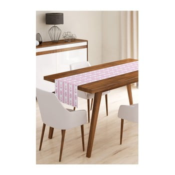 Napron din microfibră pentru masă minimalist cushion covers pink navy, 45 x 145 cm