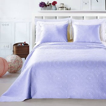 Set cuvertură din microfibră și față de pernă decoking elodie, 220 x 240 cm, mov deschis