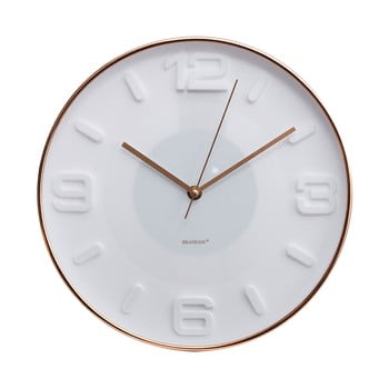 Ceas de perete brandani rose gold, alb