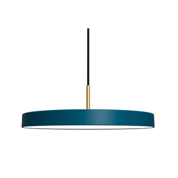 Lustră VITA Copenhagen Asteria, Ø 43 cm, albastru petrol