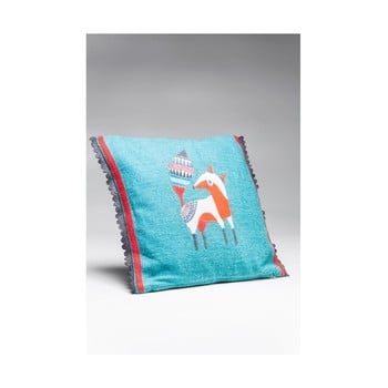 Pernă kare design foxy, 40 x 40 cm, albastru