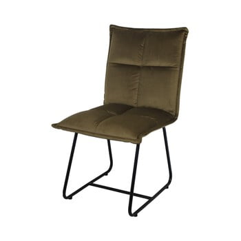 Scaun cu tapițerie din catifea hsm collection estelle, maro olive