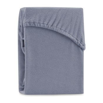 Cearșaf elastic pentru pat dublu ameliahome ruby steel, 200-220 x 200 cm, gri