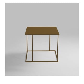 Masă auxiliară custom form walt, 50 x 50 cm, auriu