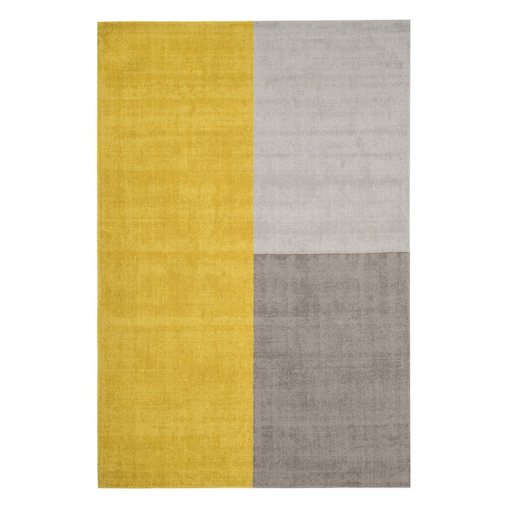 Žluto-šedý koberec Asiatic Carpets Blox, 160 x 230 cm