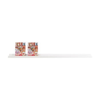 Raft de perete woood studio, 120 cm, alb