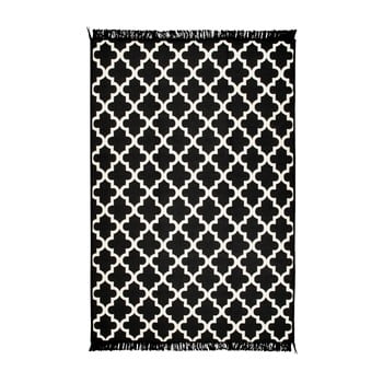 Covor reversibil madalyon, 160 x 250 cm, alb-negru