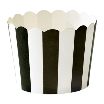 Set 24 forme din hârtie pentru brioșe miss Étoile stripe