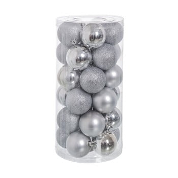 Set 30 decorațiuni de crăciun unimasa baladdas, argintiu