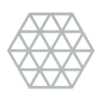 Suport din silicon pentru vase fierbinți zone triangles, gri deschis