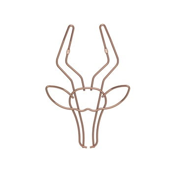 Cuier de perete în formă de gazelă metaltex, lățime 30 cm