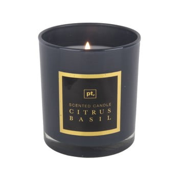 Lumânare cu aromă de citrice și busuioc pt living scented candle, timp de ardere 35 ore