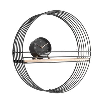 Etajeră de perete pt living round, negru