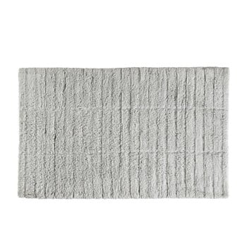 Covor baie din bumbac zone tiles, 50 x 80 cm, gri deschis