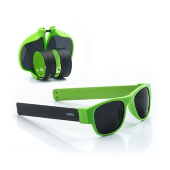 Ochelari de soare pliabili InnovaGoods Sunfold AC6, verde - negru