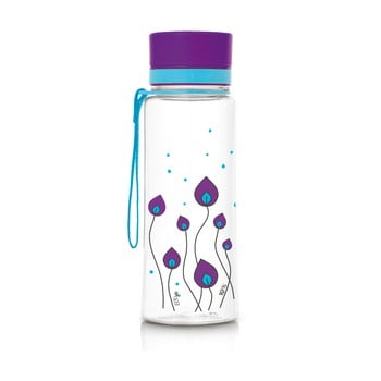 Sticlă din plastic equa purple leaves, 0,4 l