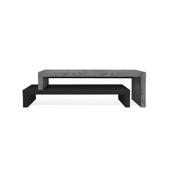 Masă dublă tv temahome cliff, 125 x 20 cm, negru - gri