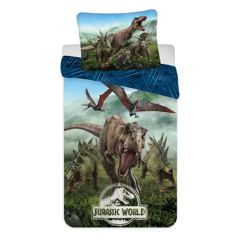 Produktové foto Bavlněné dětské povlečení na jednolůžko 140x200 cm Jurassic World – Jerry Fabrics