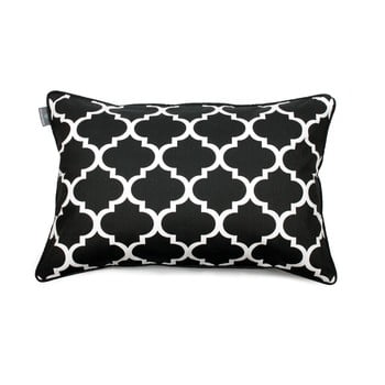 Față de pernă alb - negru WeLoveBeds Clover, 40 x 60 cm