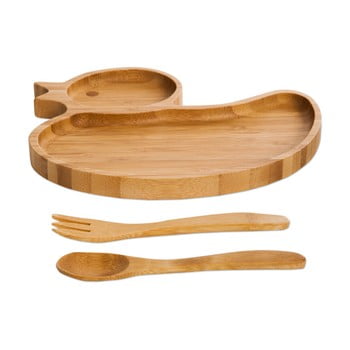 Set luat masa din bambus pentru copii bambum ducky