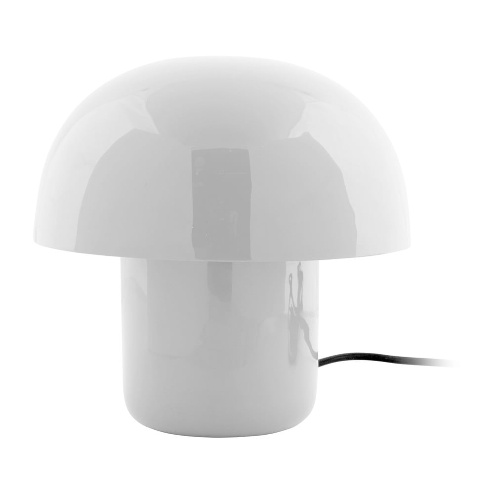 Bílá stolní lampa s kovovým stínidlem (výška 20 cm) Fat Mushroom – Leitmotiv