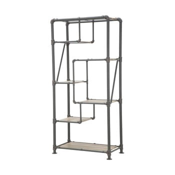Bibliotecă din metal mauro ferretti manhattan, înălțime 190 cm, negru