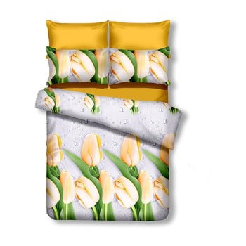 Lenjerie de pat reversibilă din microfibră decoking emerald cleo, 200 x 220 cm
