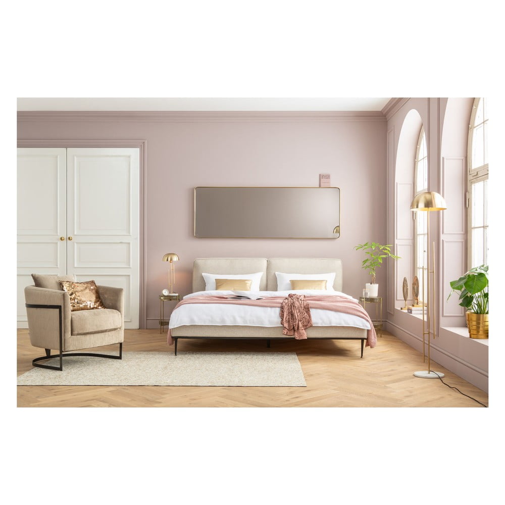 Produktové foto Béžová čalouněná dvoulůžková postel Kare Design East Side, 180 x 200 cm