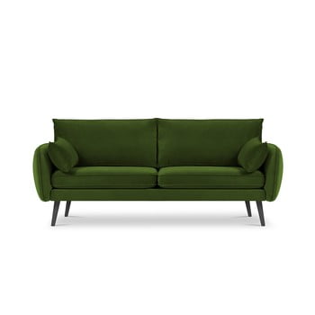 Canapea cu tapițerie din catifea kooko home lento, 198 cm, verde