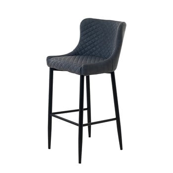 Scaun bar tapițat unique furniture ottowa, gri