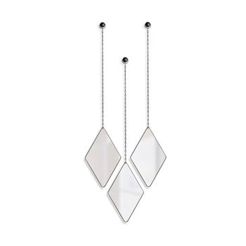 Set 3 oglinzi suspendate umbra trigri, negru