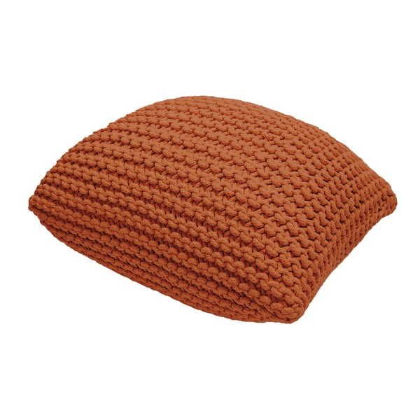 Cihlově červený polštářový puf Bonami Essentials Knit