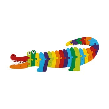 Puzzle din lemn legler crocodile abc