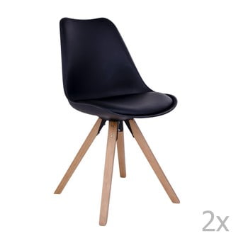 Set 2 scaune house nordic bergen, negru