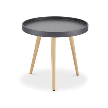 Măsuță de cafea cu picioare din lemn de fag furnhouse opus, Ø 50 cm, gri