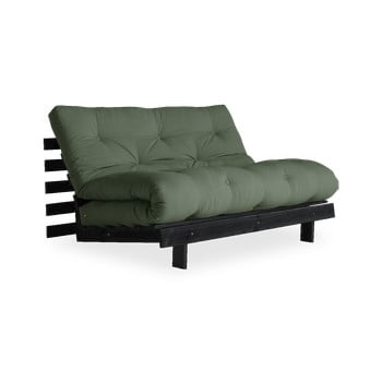 Canapea extensibilă karup design roots black, verde