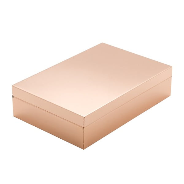 Úložný box v měděné barvě Lund London Luxe, šířka 21,9 cm