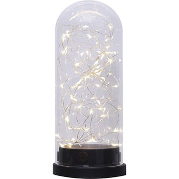 Decorațiune luminoasă cu led best season glass dome, înălțime 25 cm, negru